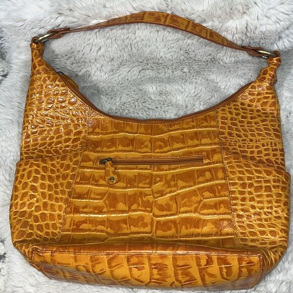 Michael Rome Designs Croc Embossed Italian Leather Bag - Picture 5 of 14